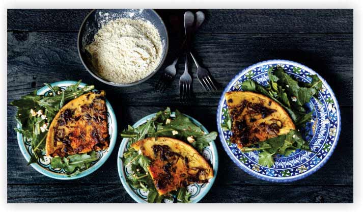 Chickpea Pancakes With Fennel and Olives