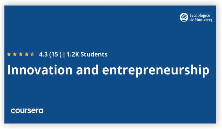 Coursera (Innovation: From Creativity to Entrepreneurship Specialization)