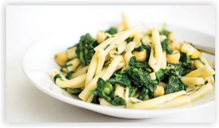 Spinach and Chickpea Pasta